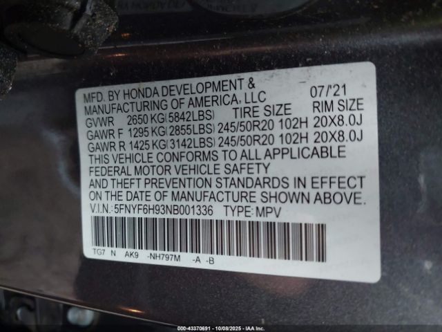 Honda Pilot Awd Touring 8 Passenger Image 4