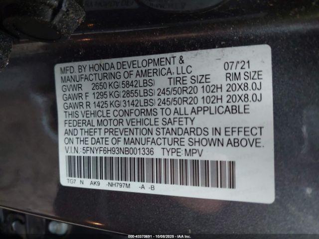 Honda Pilot Awd Touring 8 Passenger Image 4