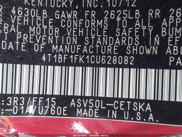 Toyota Camry Se Limited Edition Image 7