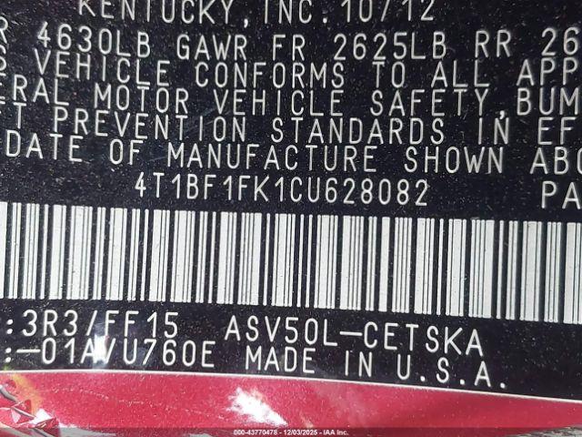 Toyota Camry Se Limited Edition Image 7