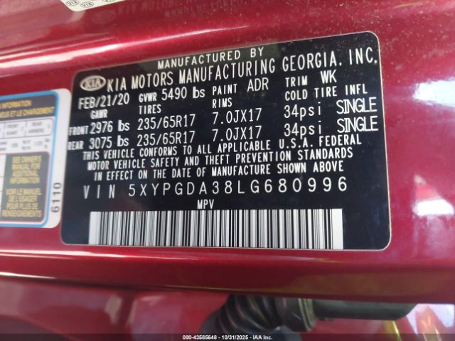 Kia Sorento 2.4l Lx Image 11