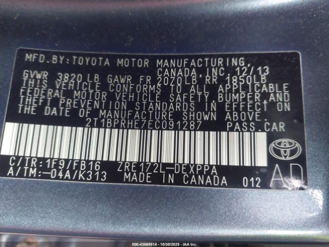 Toyota Corolla Le Eco Plus Image 2