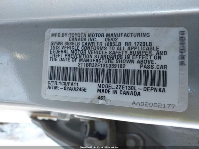 Toyota Corolla Le Image 8