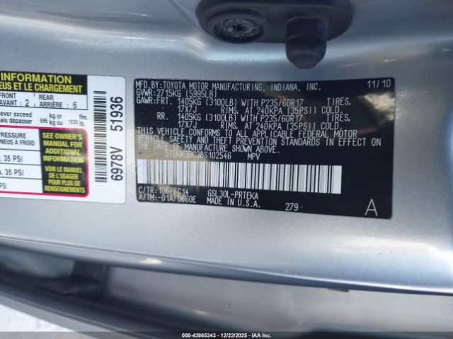 Toyota Sienna Le V6 Image 4