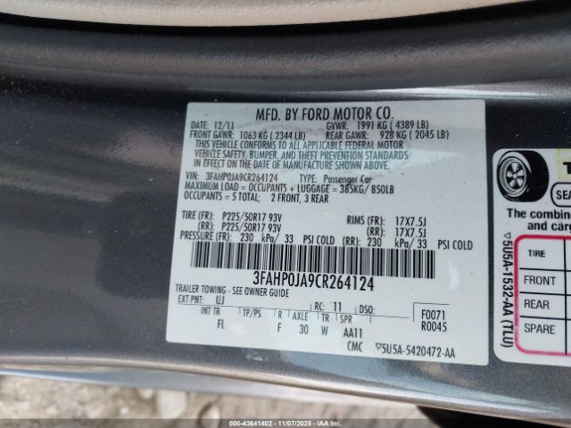 Ford Fusion Sel Image 3